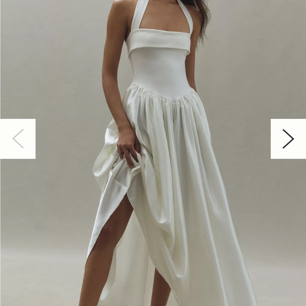 Delfi Collective Megan Halter Drop-Waist Maxi Dress